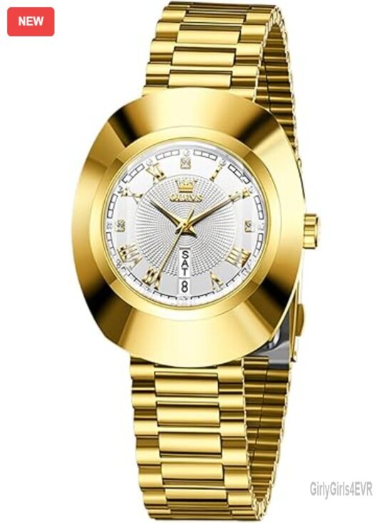 Luxury Dress Watch with Diamond Dial & Date Week Calendar, Stainless Steel main image 6